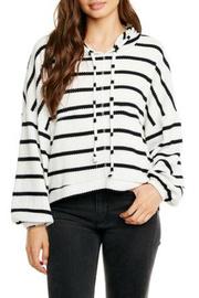  Stripe Drop Shoulder Thermal Hoodie