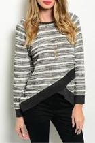  Ivory Charcoal Sweater