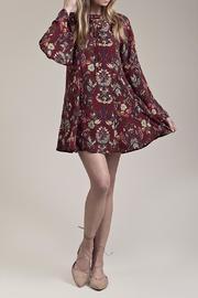  Burgandy Floral Dress