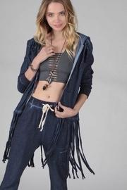  Vintage Washed Fringe Sweatshirt
