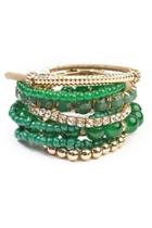  Multicolor-beaded Stretch Bracelet