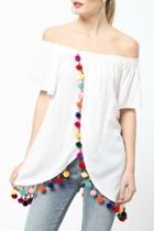  Pom Trim Top