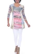  Abstract Florals Tunic