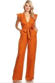 Striped Rust Jumpsuit