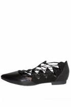 Black Elastic Flat