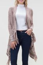 Taupe Striped Cardi