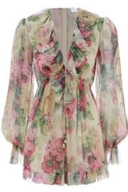  Floral Silk Playsuit