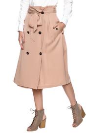  Camel Trench Skirt