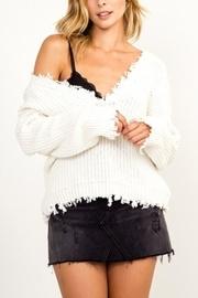  Deep-v Distressed Sweater