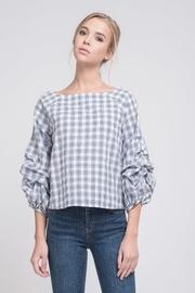  Plaid Puff Top