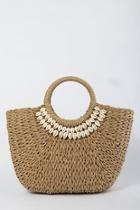  Shell Straw Bag
