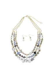  Stones & Beads Necklace Set