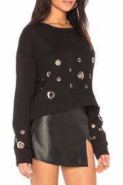  Cropped Eyelets Sweatshirt