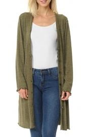  Ribbed Cardigan Tunic
