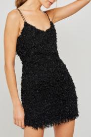  Textured Metallic Backstrap Mini Dress
