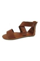  Brown Cross Strap Sandal