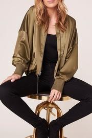  On-duty-satin Bomber Jacket