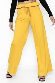  Ruffle Waist Knit Pants