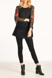  Mesh-sleeve Black Top