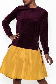  Velour Lace Up Tee