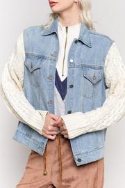  Denim Jacket Sweater Sleeve
