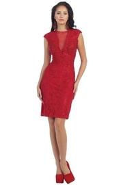 Red Lace Short Dress