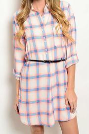  Plaid Belted Dress