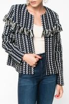  Tweed Fringe Jacket