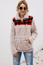 Plaid Puffy Pullover