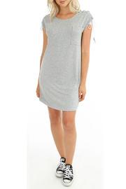 Lace Up Shoulder Tunic Dress