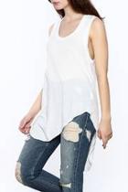  White Muscle Tunic Top
