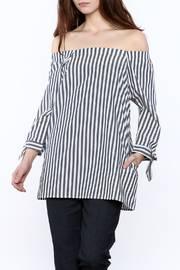  Denim Stripe Tunic Top