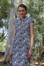 Geometric Collar Dress