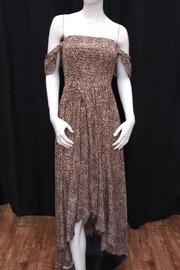  Cold-shoulder Leopard Dress