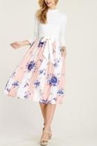  Two-tone Floral Dress