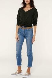  Olive Crossfront Sweater
