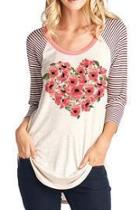  Floral Heart Top
