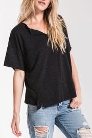  Black V-neck Tee