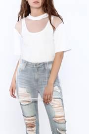  Mesh Contrast Shirt