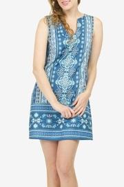  U-neck Print Dress