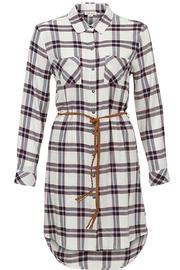  White Plaid Dress