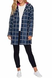  Navy Grid Raincoat