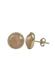  Peach Pave Studs