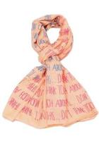  Two-hearts Peach Scarf