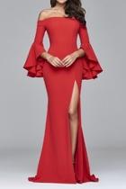  Beautiful Ruffle-sleeve Gown