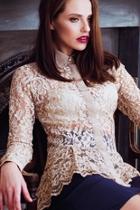  Beige Lace Shirt