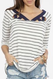  Navy Stripe Top