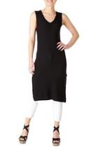  Black Slit Tunic