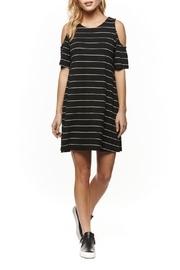  Cold Shoulder Stripe Dress