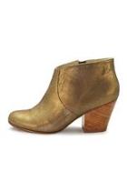 Gold Leather Bootie